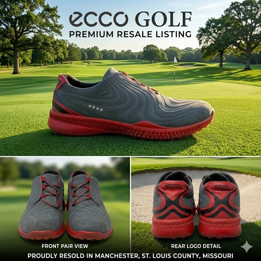 Ecco Golf Biom Hybrid 3 Mens Grey Red Hydromax Spikeless Shoes 44 US 10 151104